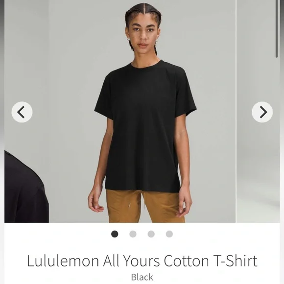 Lululemon All Yours Cotton T-Shirt Size 6 - Picture 1 of 6
